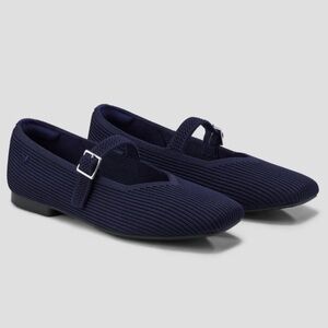 Vivaia Margot navy square toe Mary Jane Flats 9